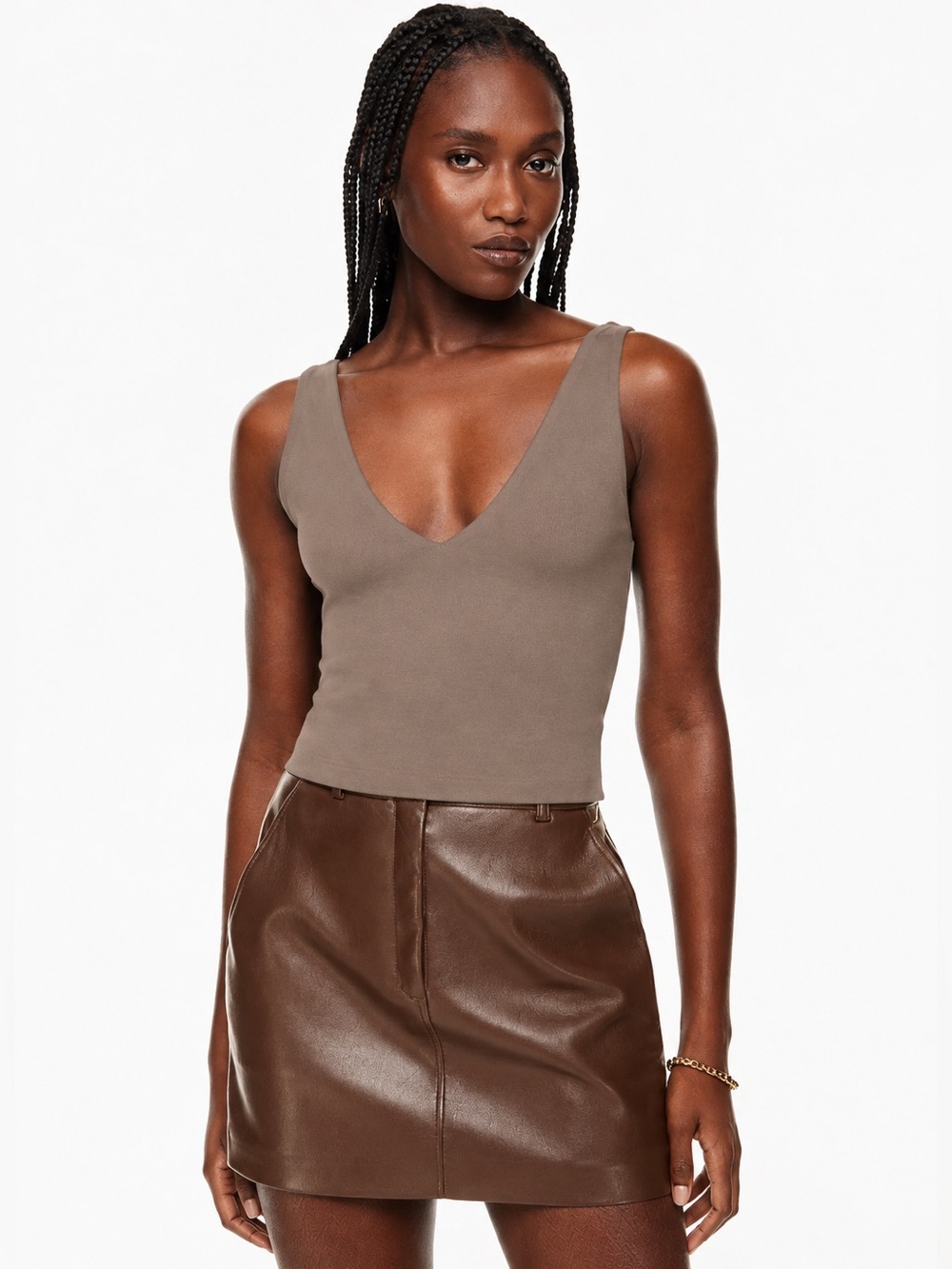 Babaton Contour V-Neck Tank- size M